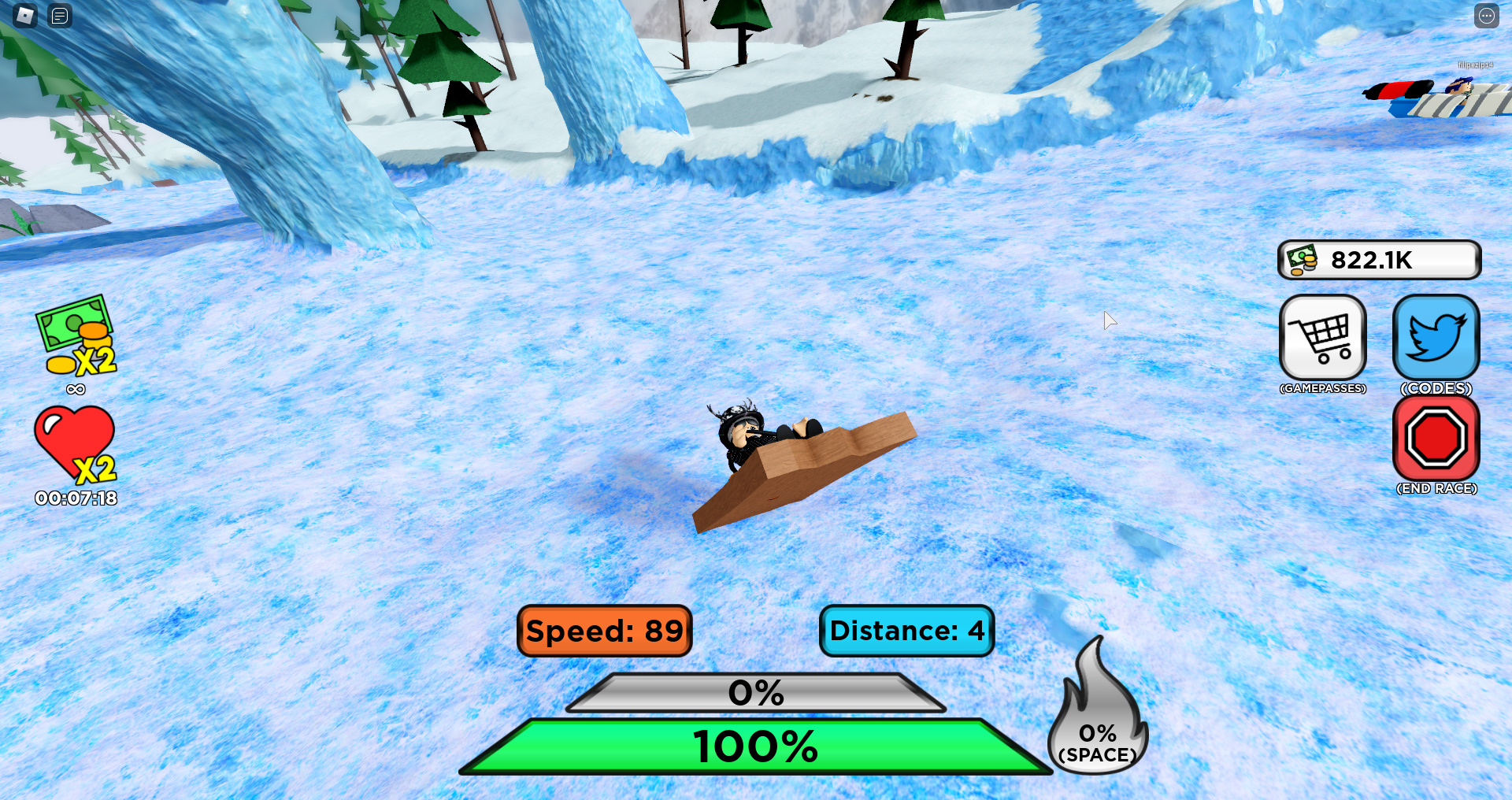 Коды в sled simulator roblox